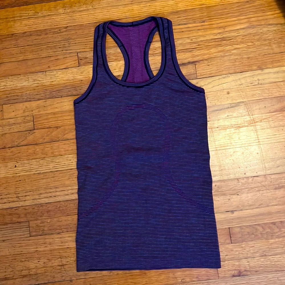 Lululemon Multi-Colored Swiftly Tank, Size 4 - image 1